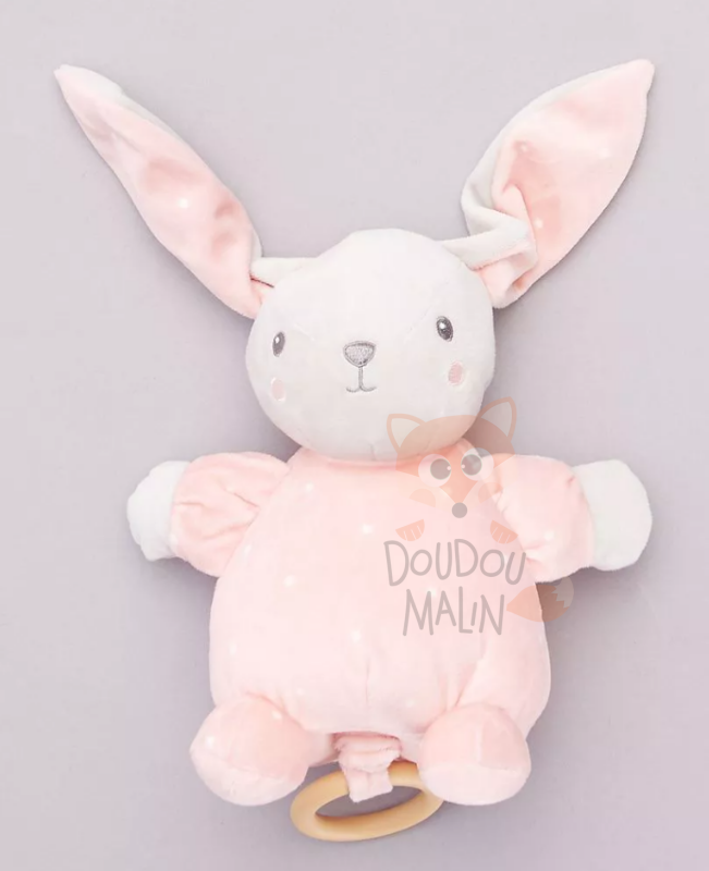  - musical box rabbit pink star 20 cm 